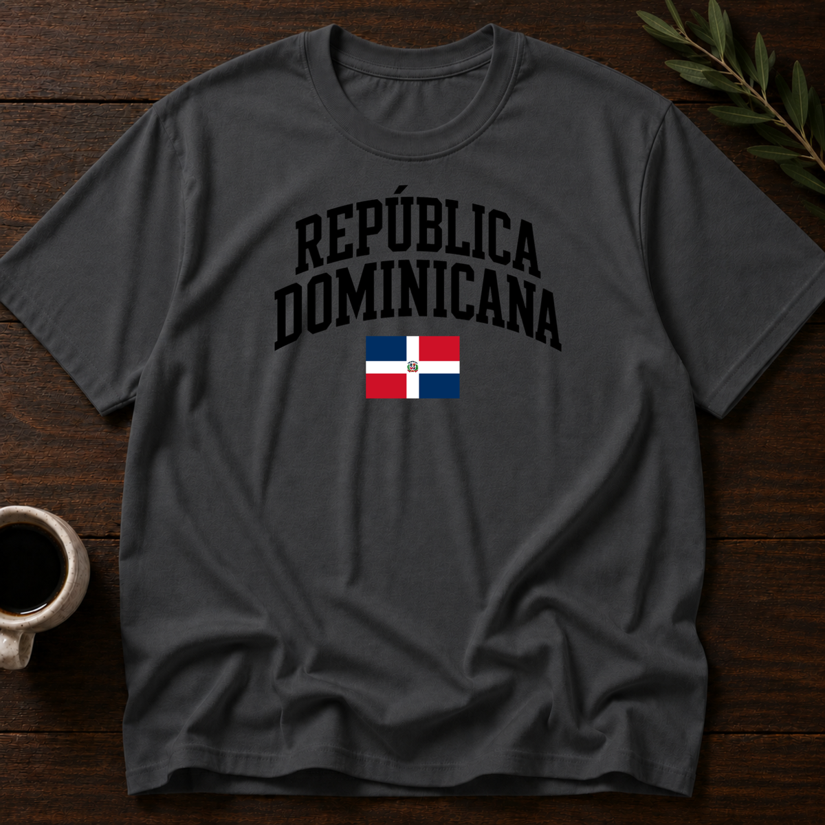 República Dominicana Varsity T-Shirt – Charcoal – Wear Your Heart