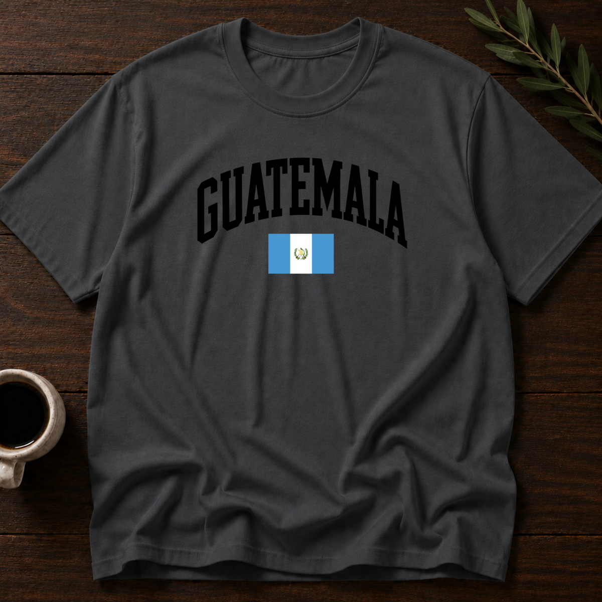 Guatemala Varsity T-Shirt – Charcoal – Wear Your Heart