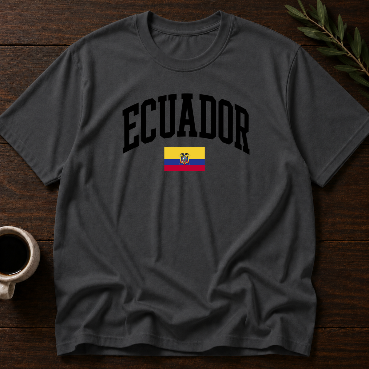 Ecuador Varsity T-Shirt – Charcoal – Wear Your Heart