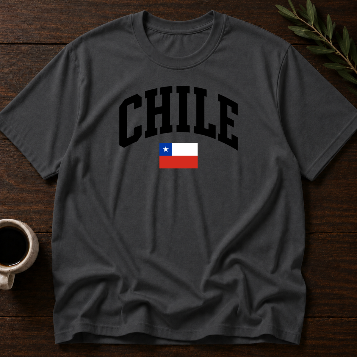 Chile Varsity T-Shirt – Charcoal – Wear Your Heart