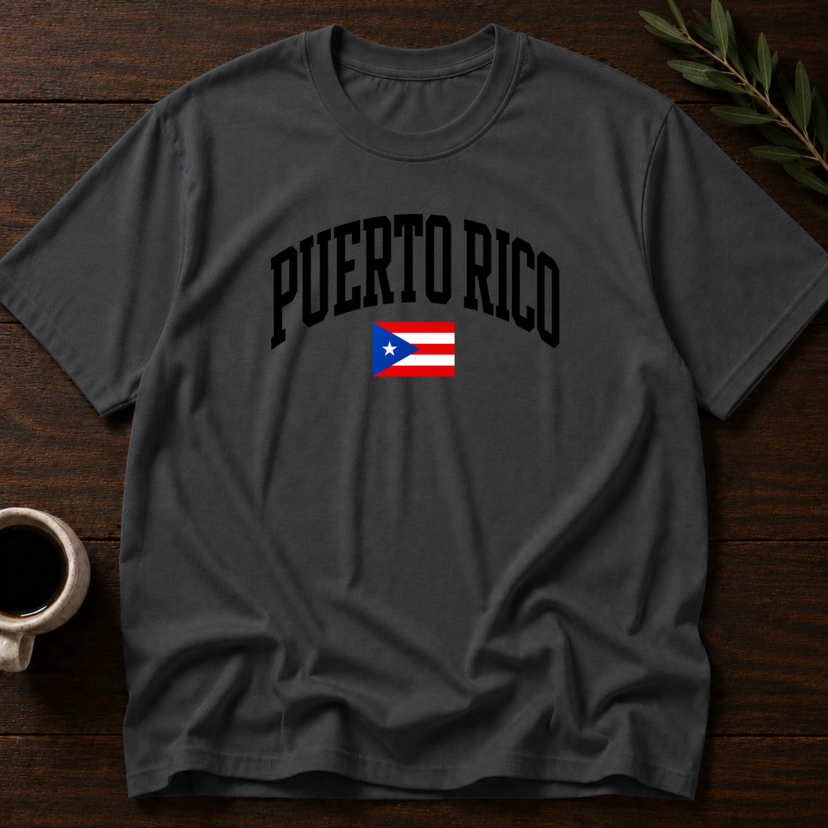 Puerto Rico Varsity T-Shirt – Charcoal – Wear Your Heart