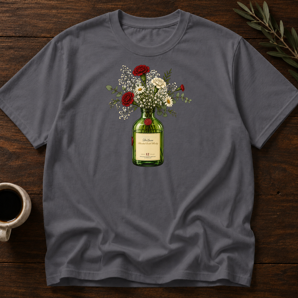 Highland Bottled Bloom T-Shirt – Dark Heather Gray – Wear Your Heart
