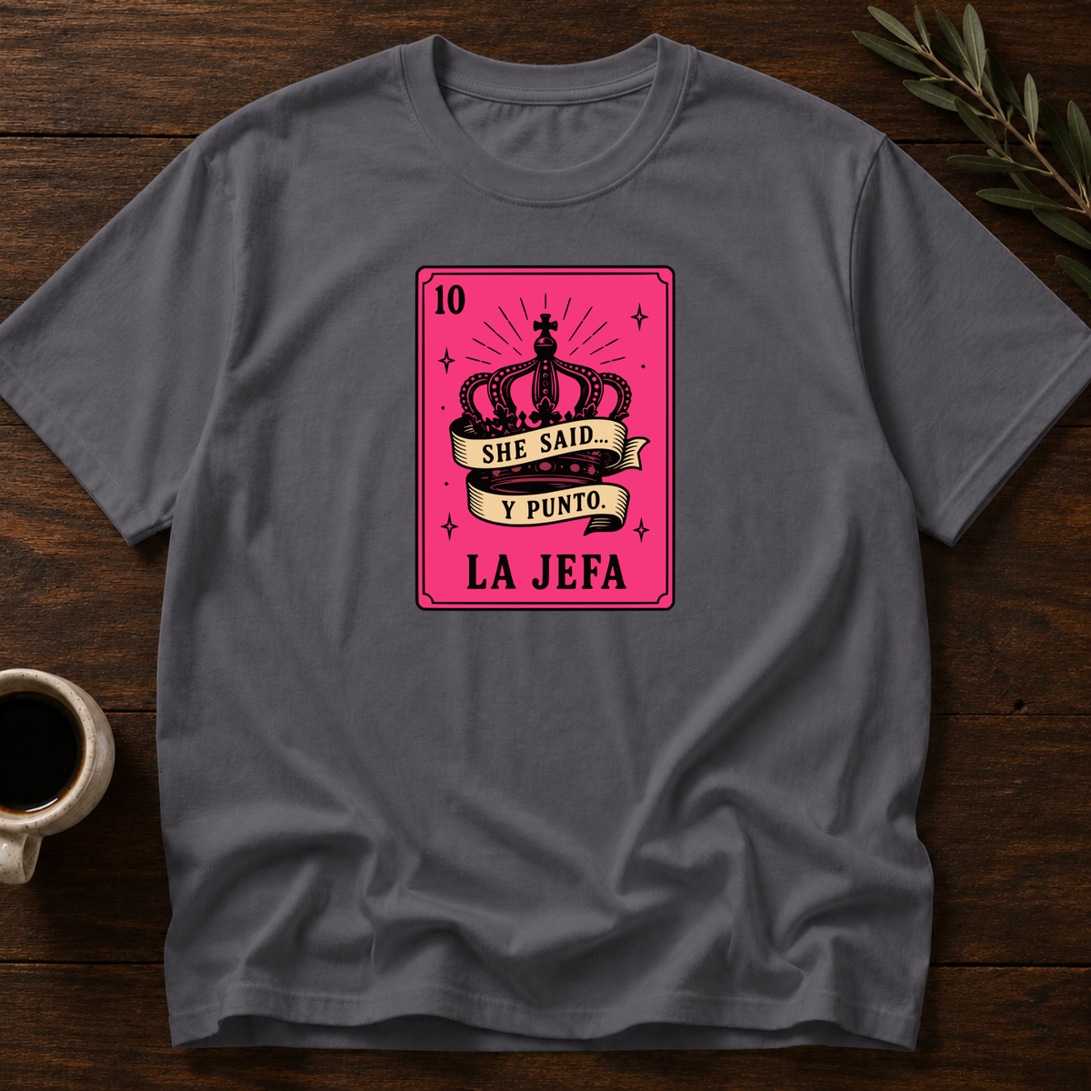 La Jefa T-Shirt – Dark Heather Gray – Wear Your Heart