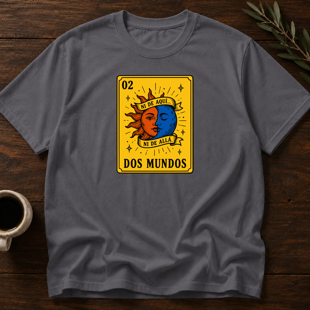 Dos Mundos T-Shirt – Dark Heather Gray – Wear Your Heart