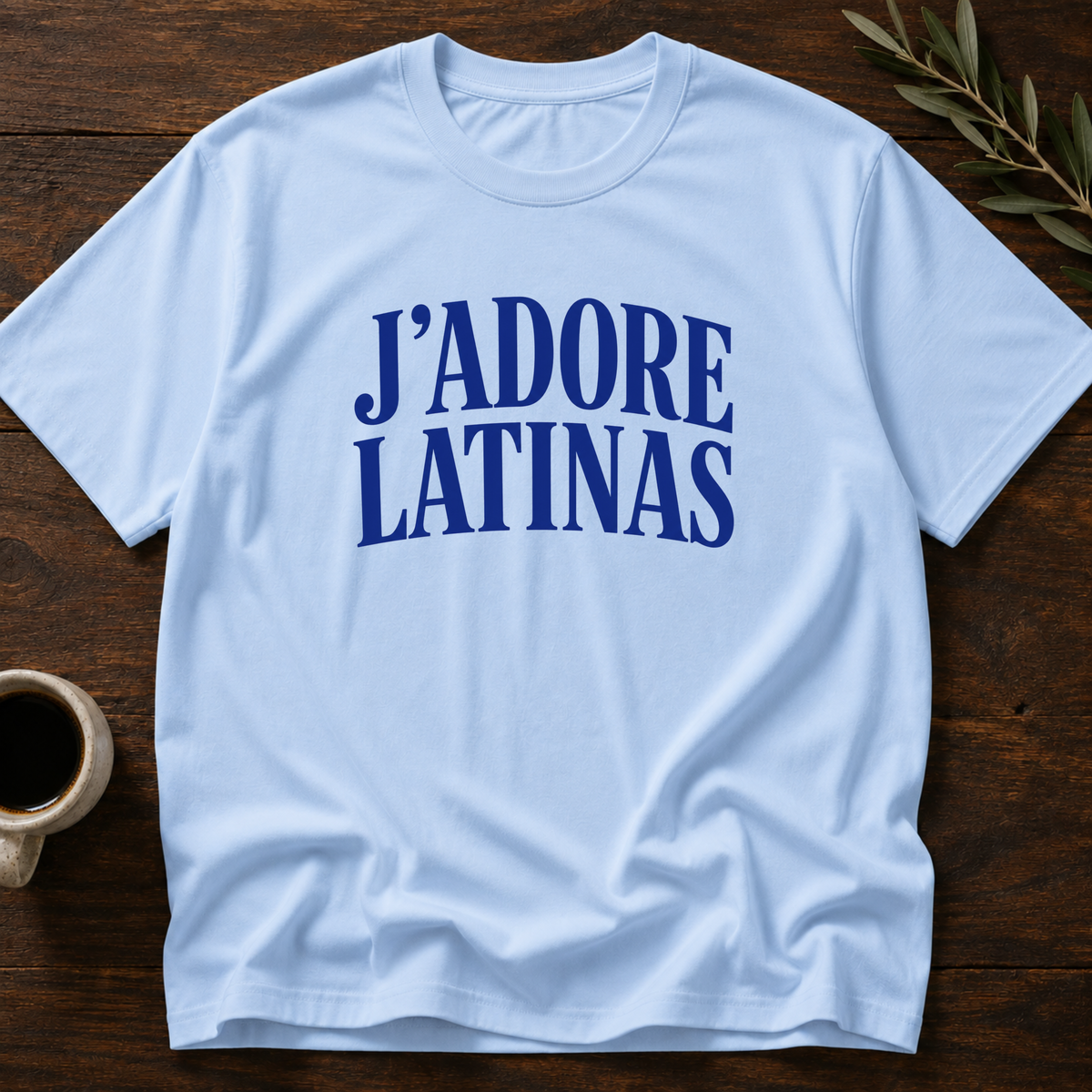 J'Adore Latinas T-Shirt – Light Blue – Wear Your Heart