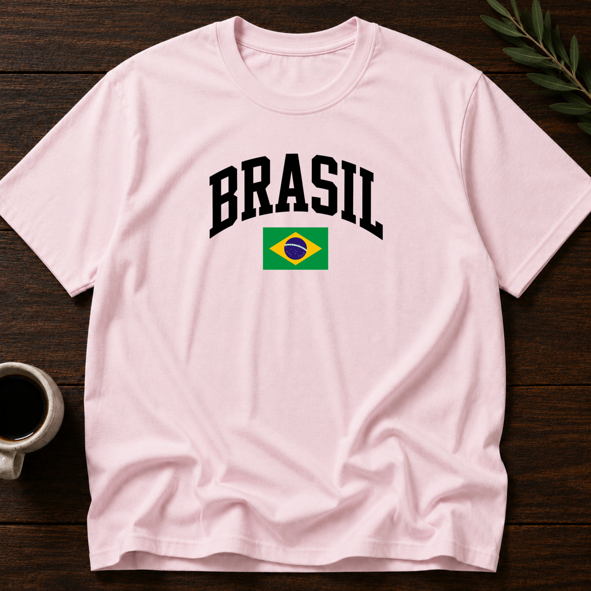 Brasil Varsity T-Shirt – Light Pink – Wear Your Heart