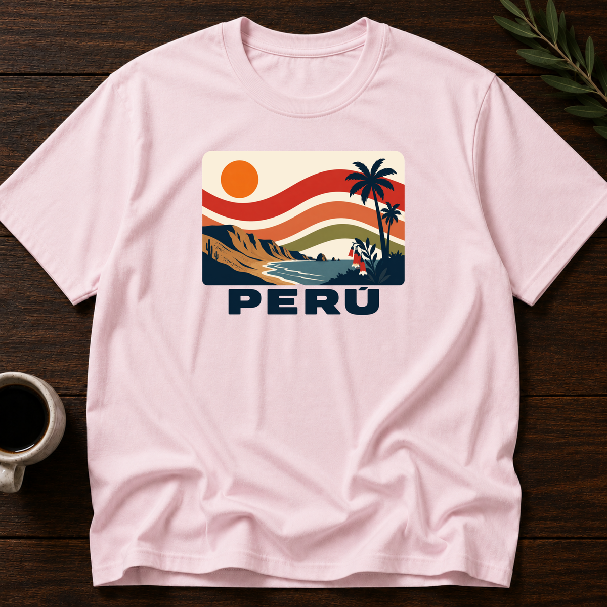 Sunset Peruano T-Shirt – Light Pink – Wear Your Heart