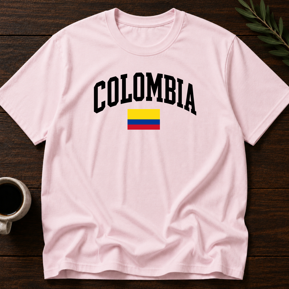 Colombia Varsity T-Shirt – Light Pink – Wear Your Heart