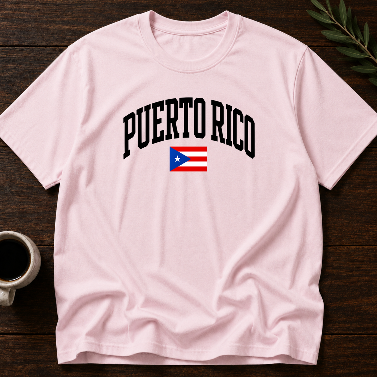 Puerto Rico Varsity T-Shirt – Light Pink – Wear Your Heart