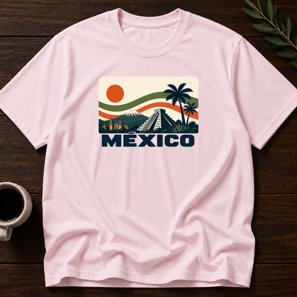 Sunset Mexa T-Shirt – Light Pink – Wear Your Heart
