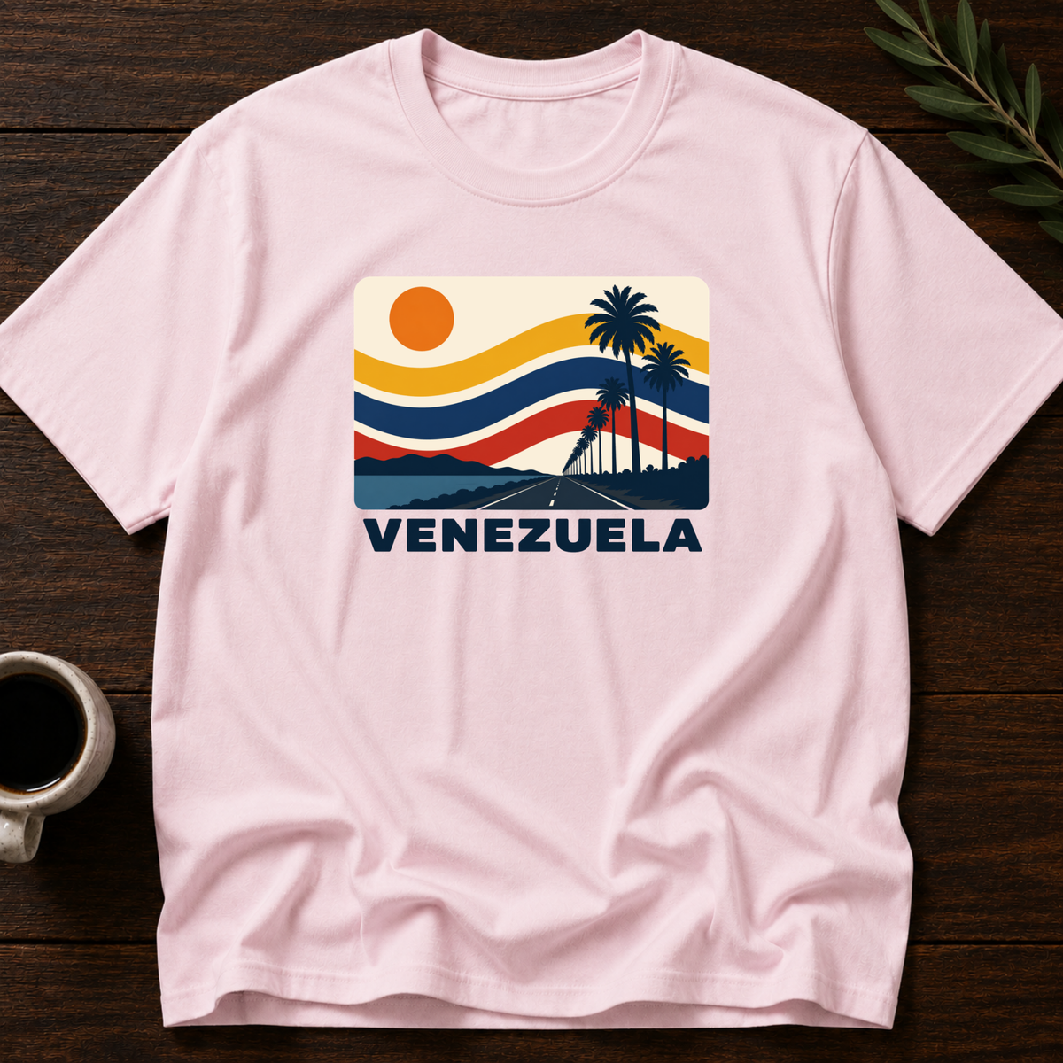 Sunset Veneco Tucaqueño T-Shirt – Light Pink – Wear Your Heart