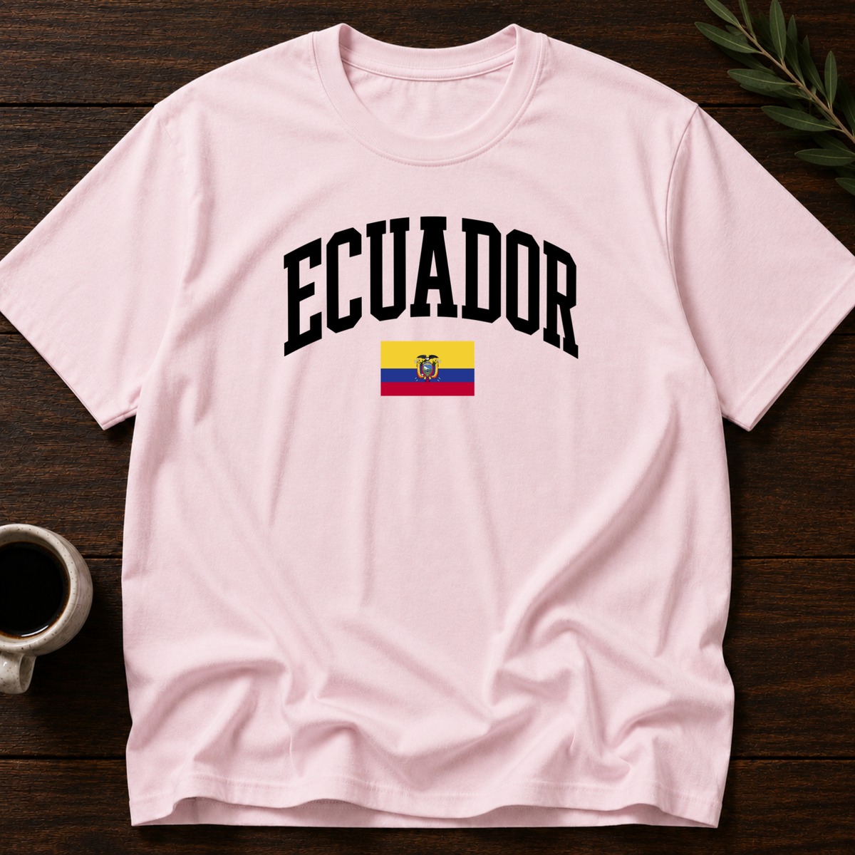 Ecuador Varsity T-Shirt – Light Pink – Wear Your Heart