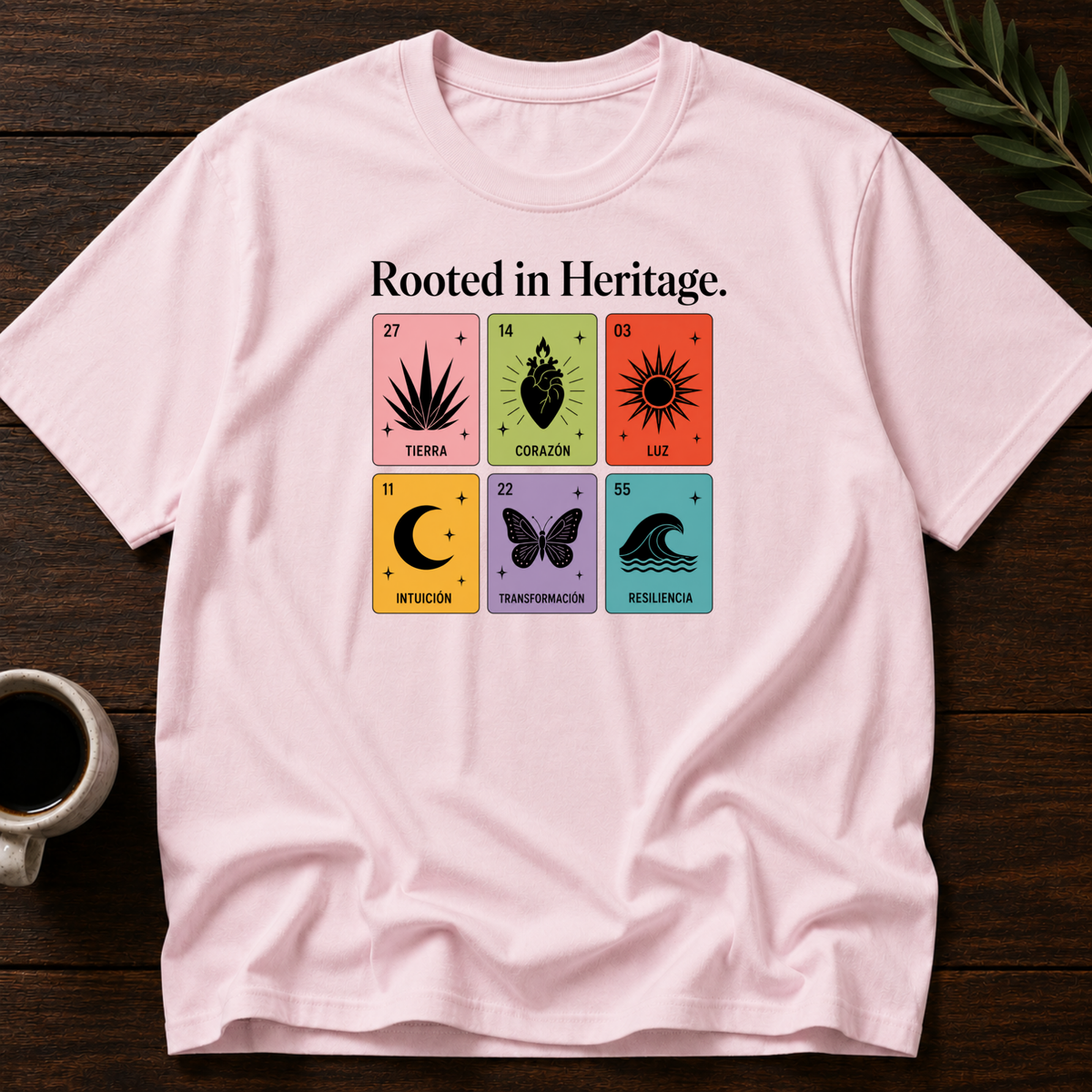 Rooted In Heritage T-Shirt – Light Pink – Wear Your Heart