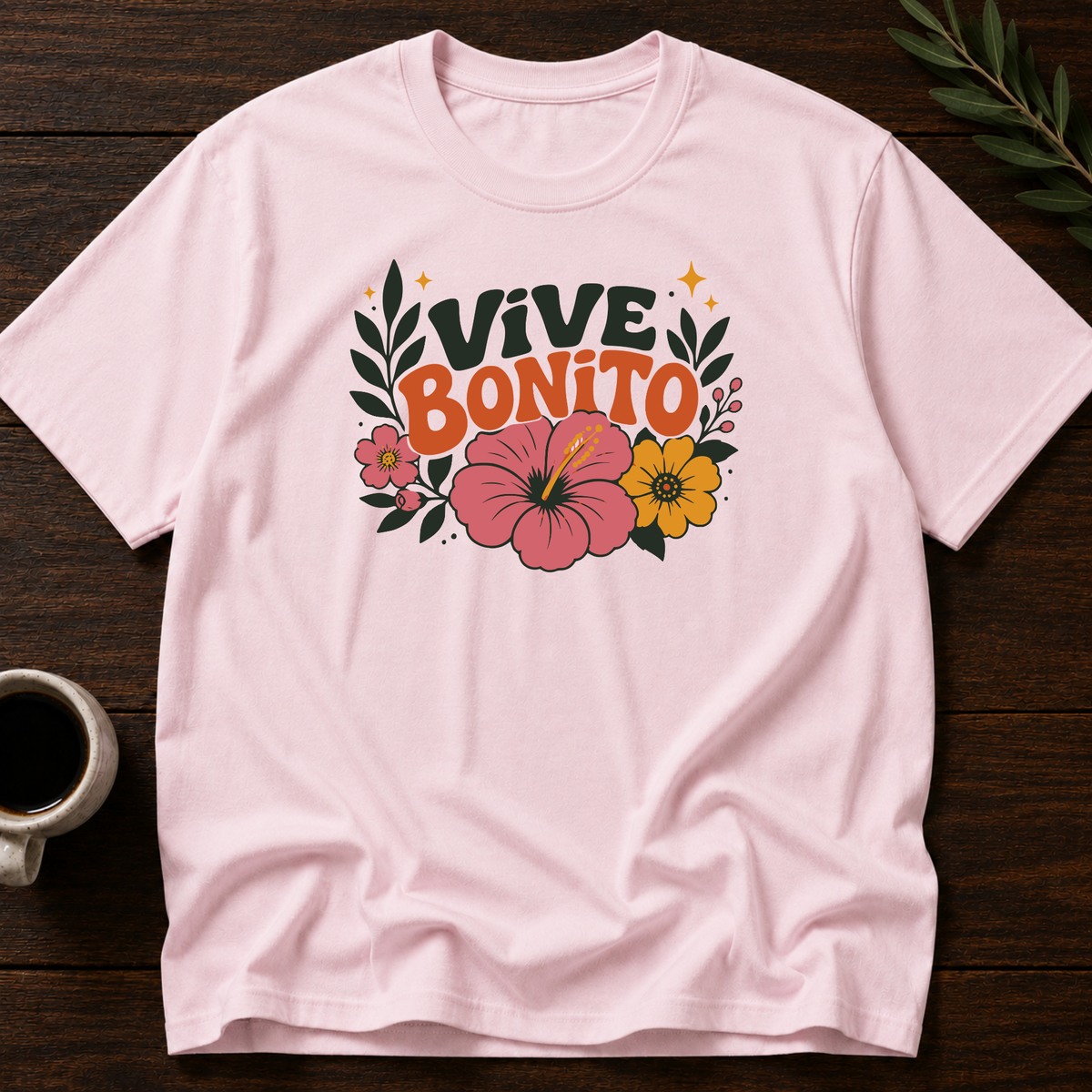 Vive Bonito T-Shirt – Light Pink – Wear Your Heart