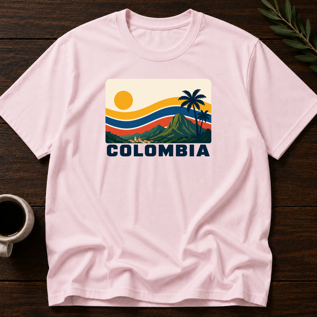 Sunset Colombiano T-Shirt – Light Pink – Wear Your Heart