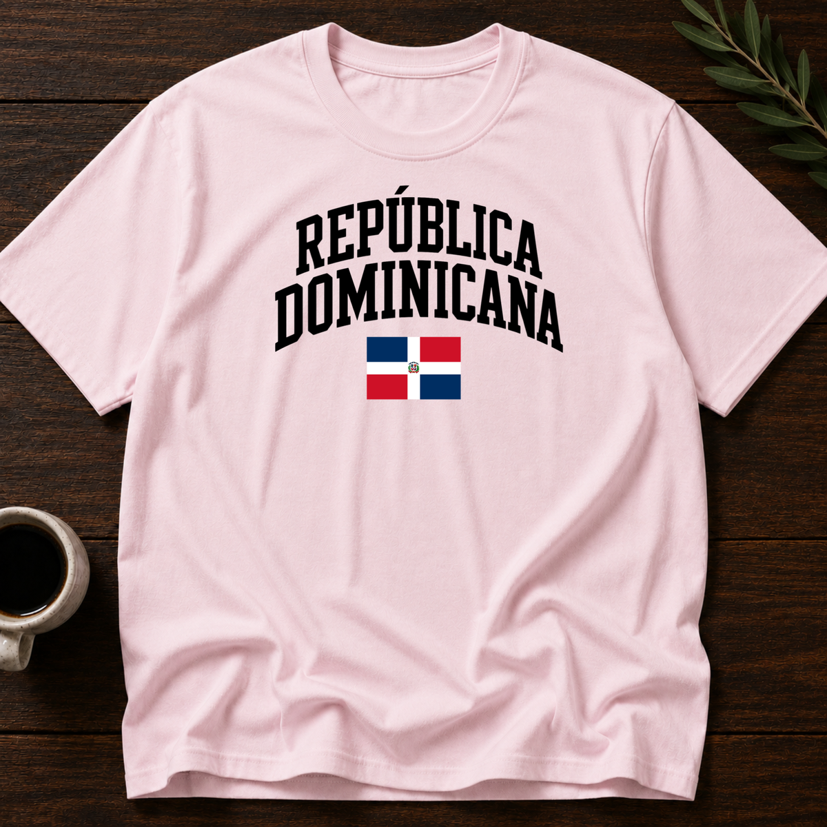 República Dominicana Varsity T-Shirt – Light Pink – Wear Your Heart