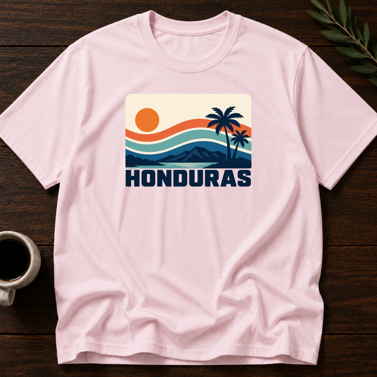 Sunset Hondureño T-Shirt – Light Pink – Wear Your Heart