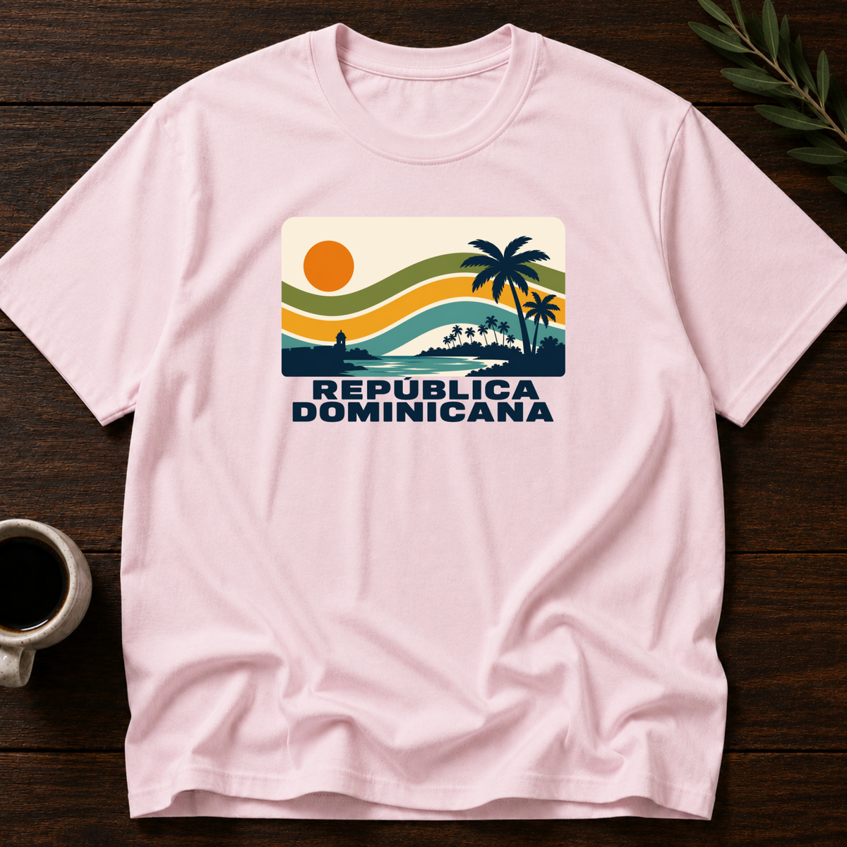 Sunset Dominicano T-Shirt – Light Pink – Wear Your Heart