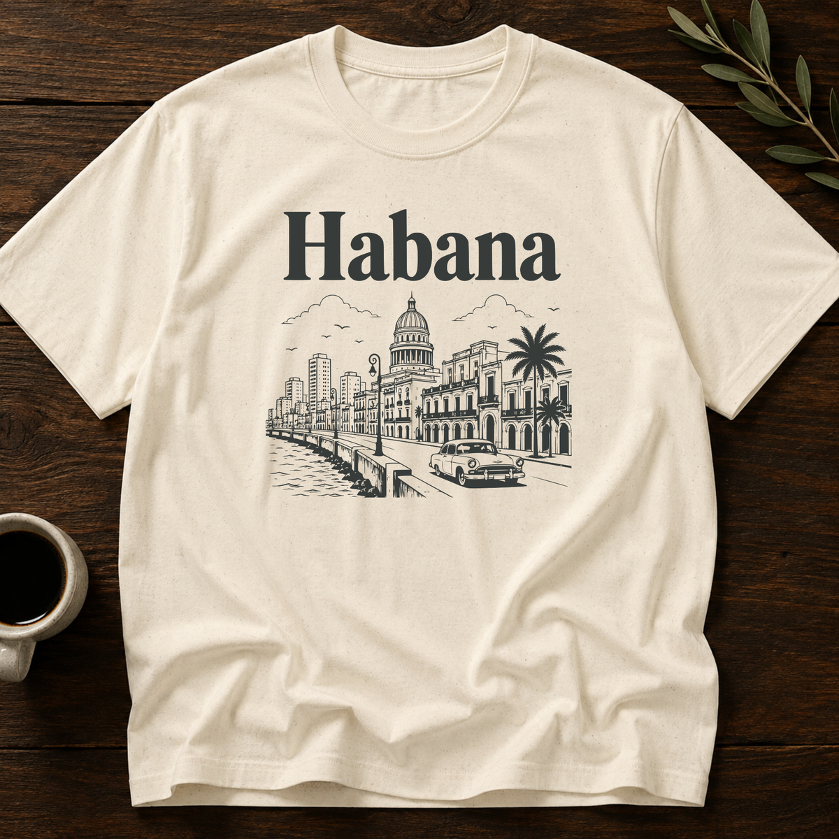 Hola Habana T-Shirt – Natural – Wear Your Heart
