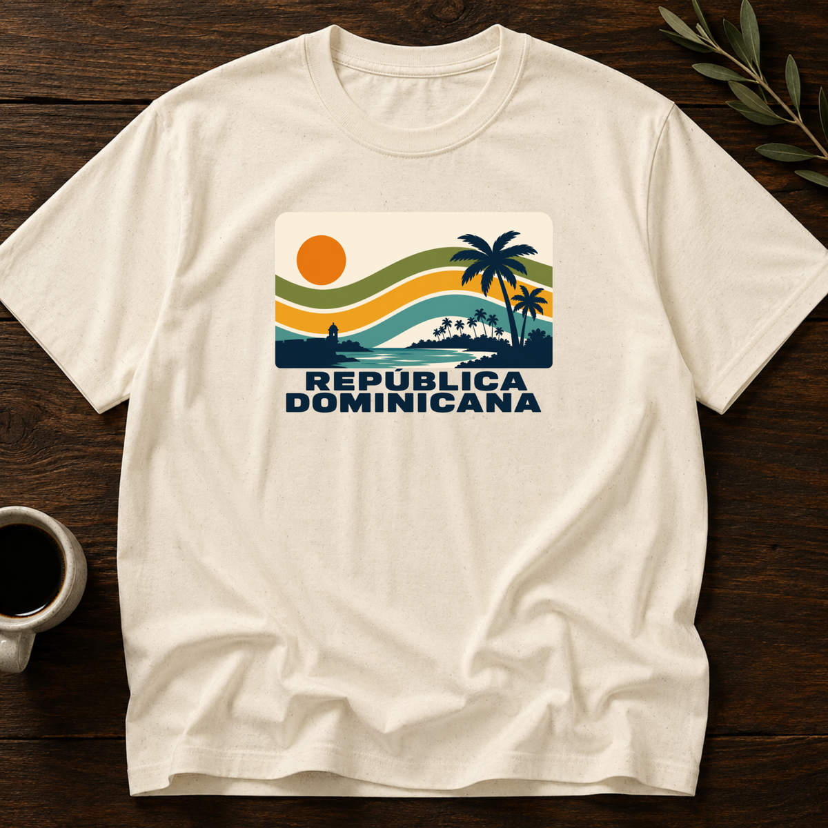 Sunset Dominicano T-Shirt – Natural – Wear Your Heart