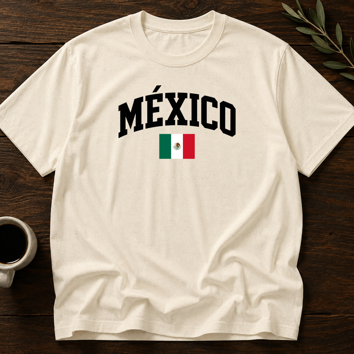 México Varsity T-Shirt – Natural – Wear Your Heart