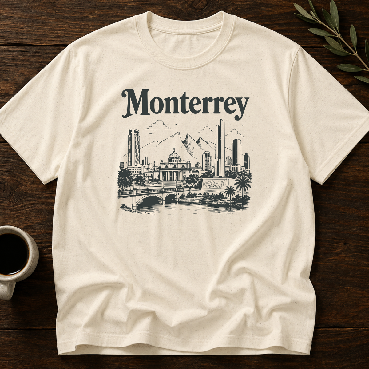 Hola Monterrey T-Shirt – Natural – Wear Your Heart