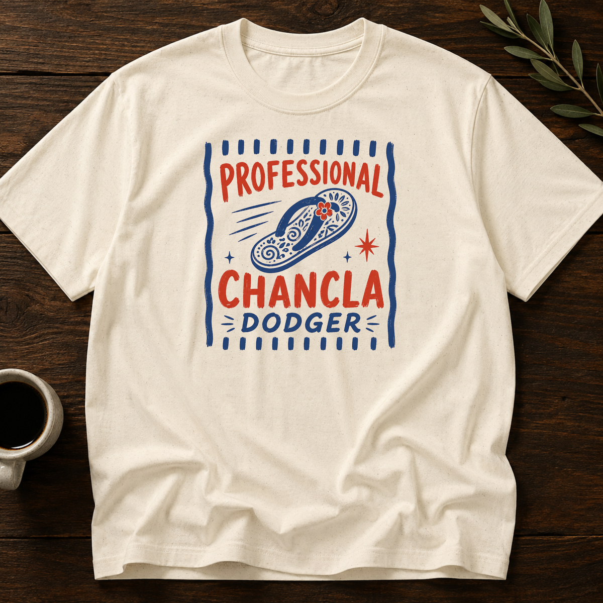 Professional Chancla Dodger T-Shirt – Natural – Wear Your Heart