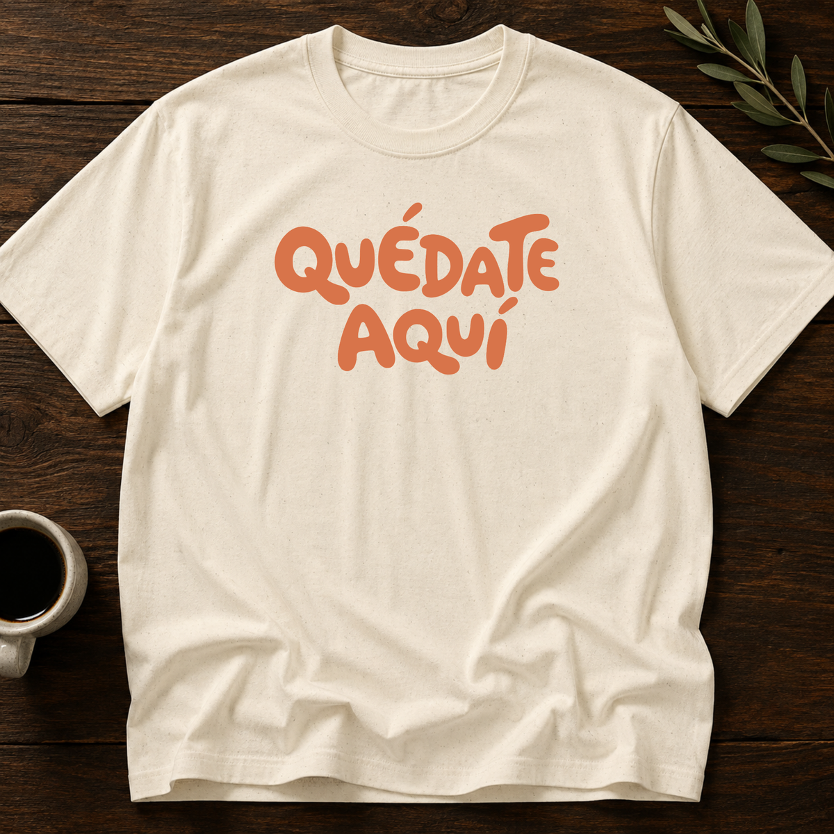Quédate Aquí T-Shirt – Natural – Wear Your Heart