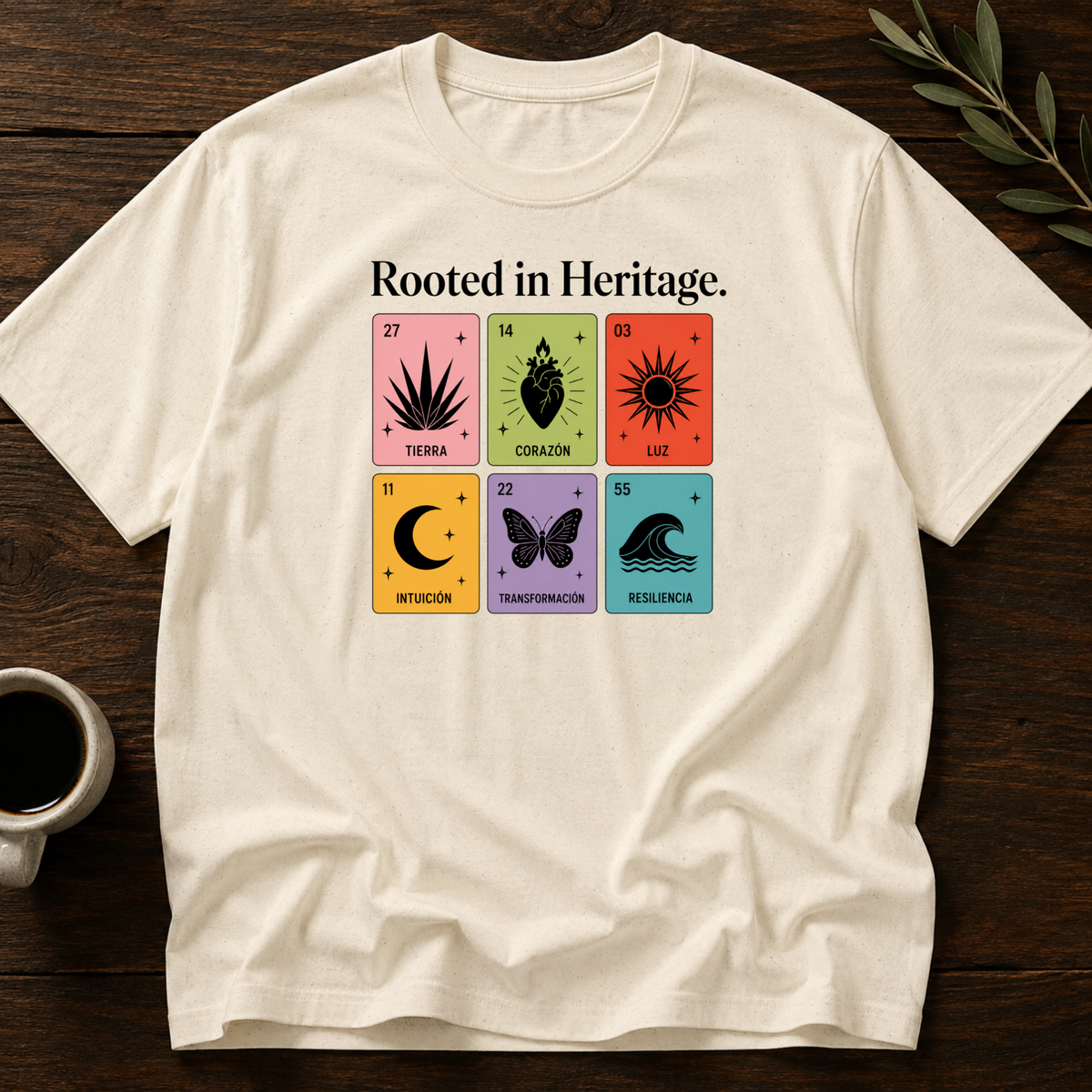 Rooted In Heritage T-Shirt – Natural – Wear Your Heart