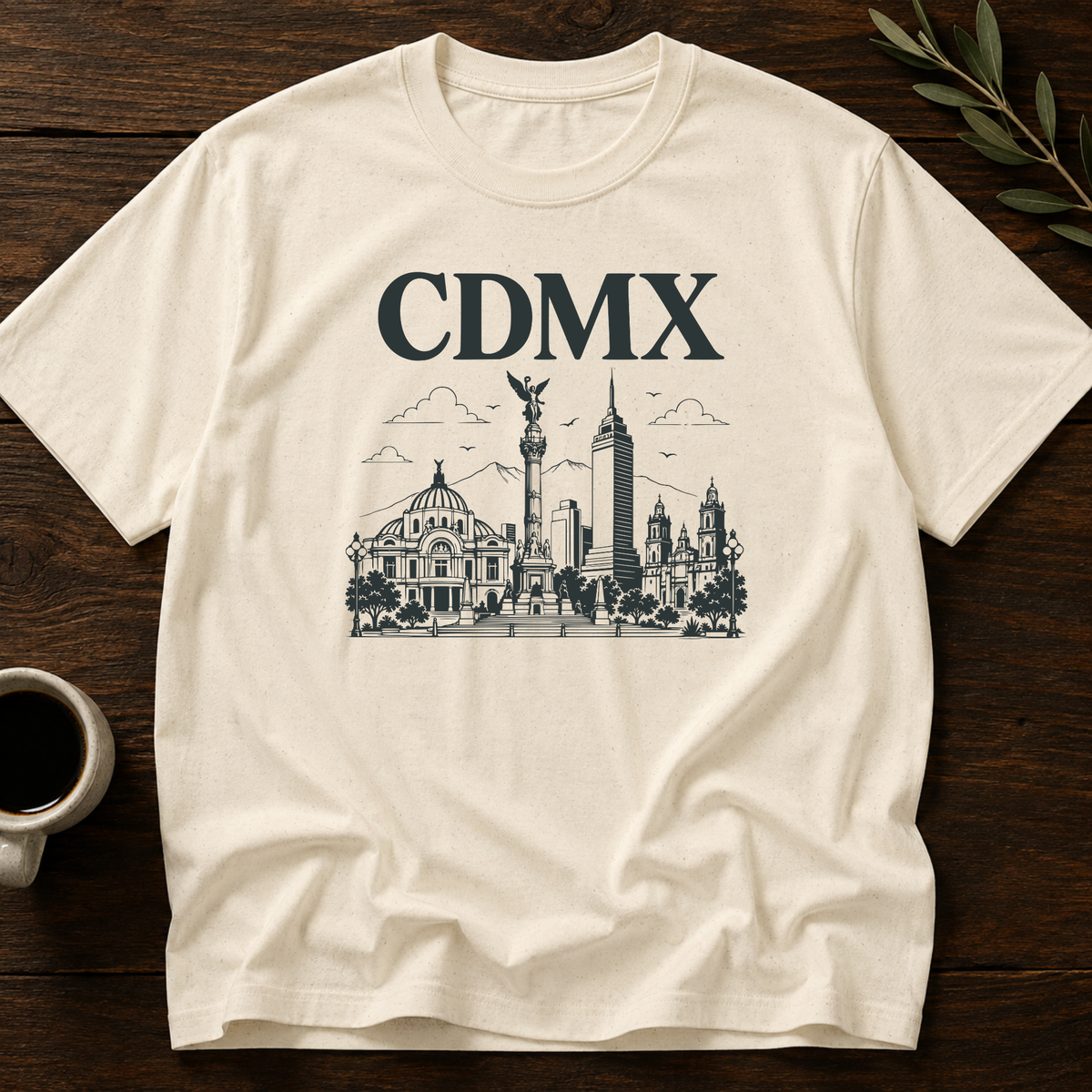 Hola Cdmx T-Shirt – Natural – Wear Your Heart