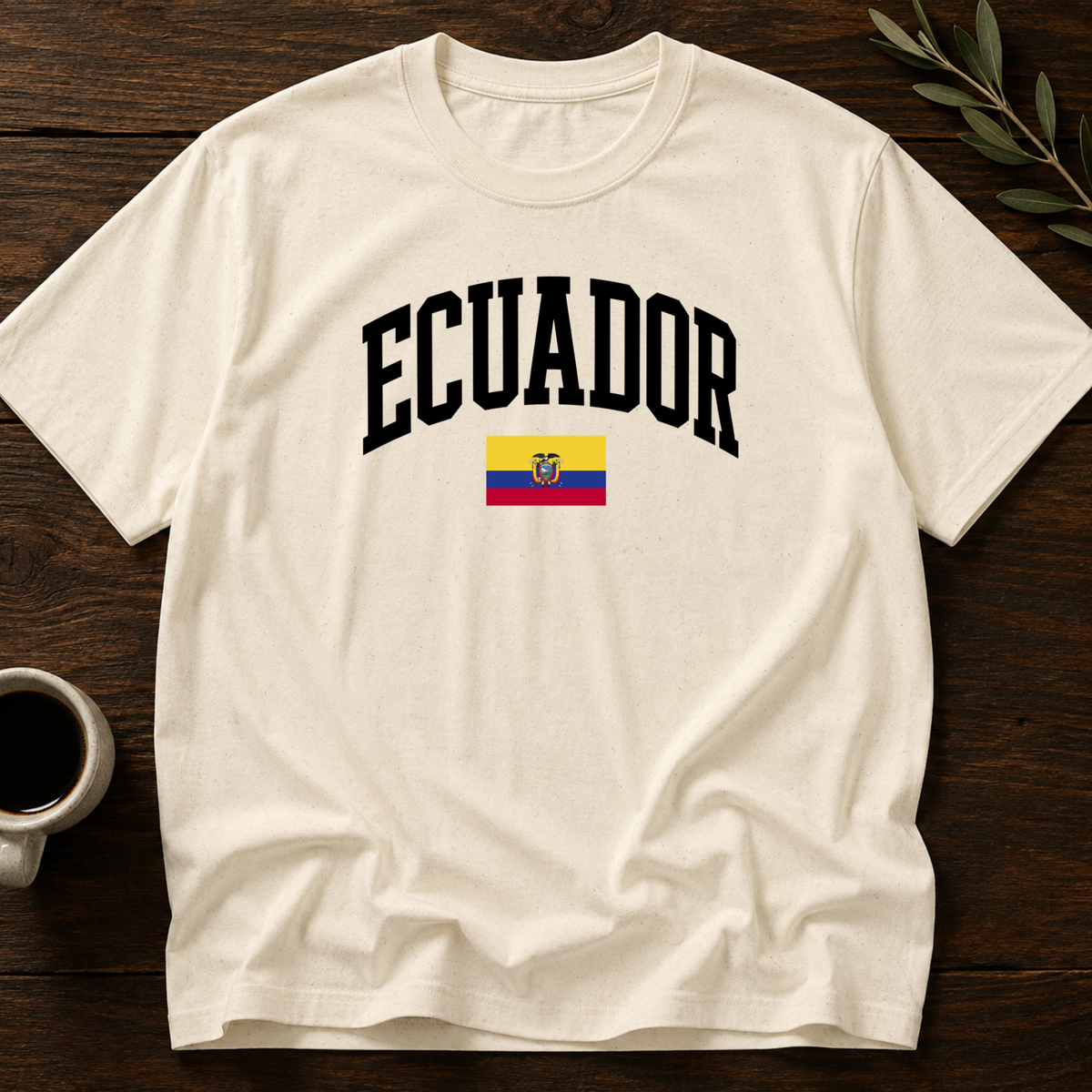 Ecuador Varsity T-Shirt – Natural – Wear Your Heart