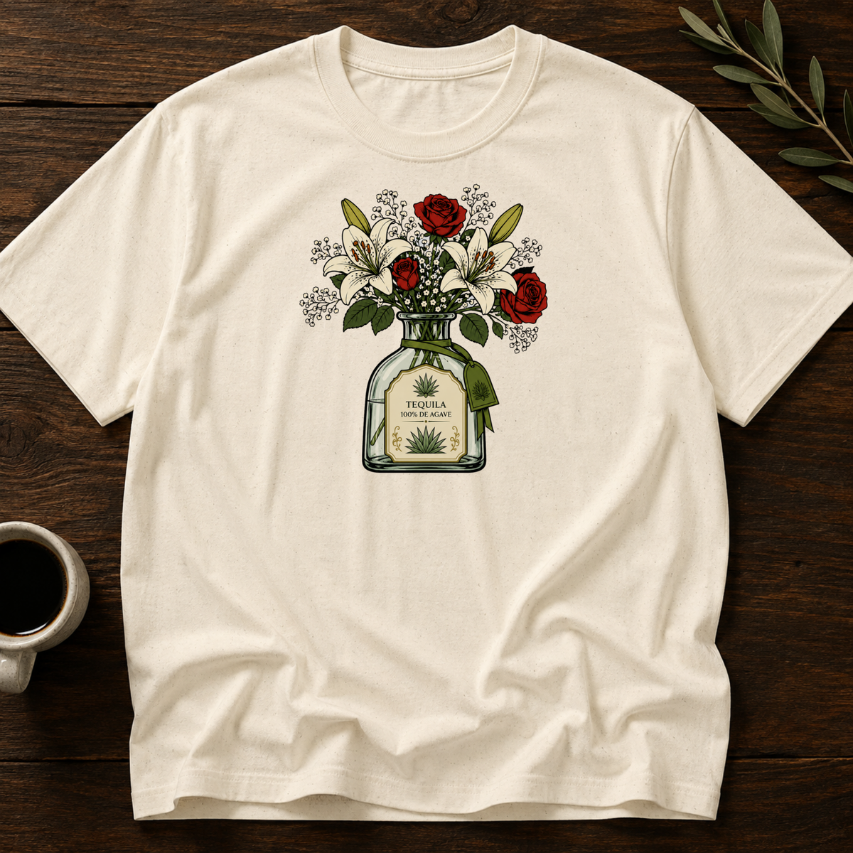 Boss Tequila Bottled Bloom T-Shirt – Natural – Wear Your Heart