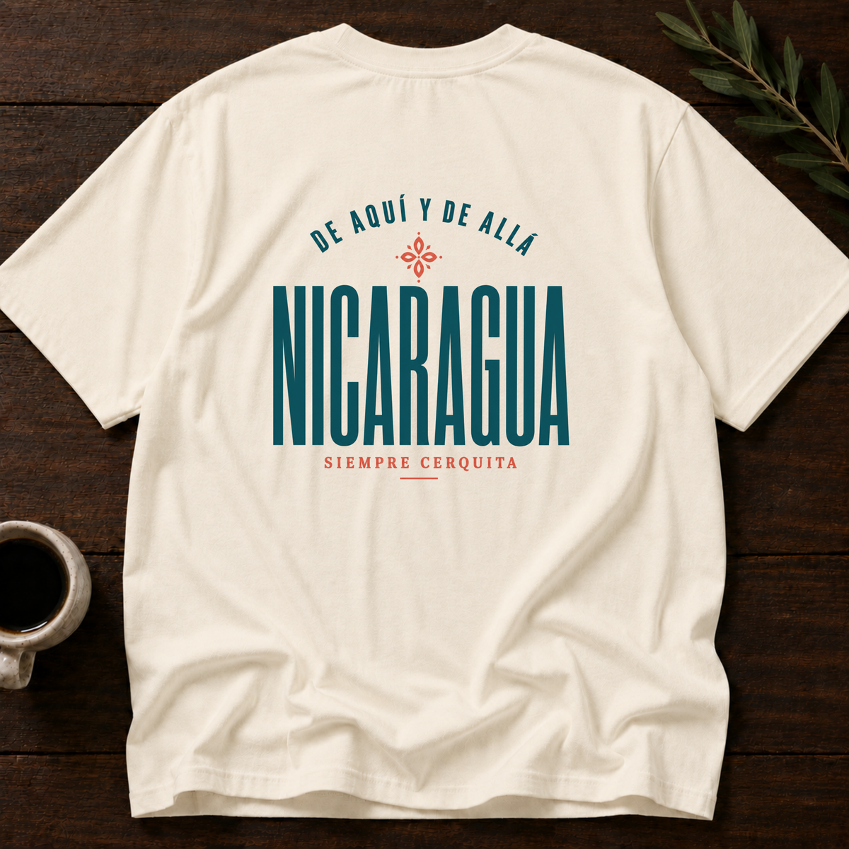 Nicaragua - Siempre Cerquita T-Shirt – Natural Back – Wear Your Heart
