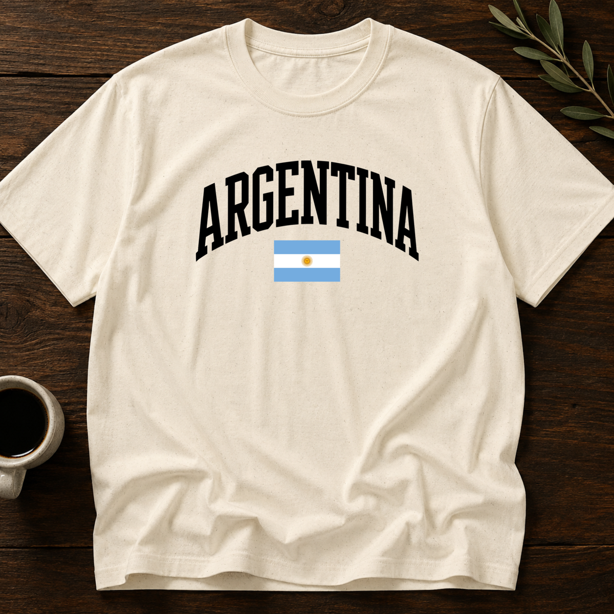 Argentina Varsity T-Shirt – Natural – Wear Your Heart