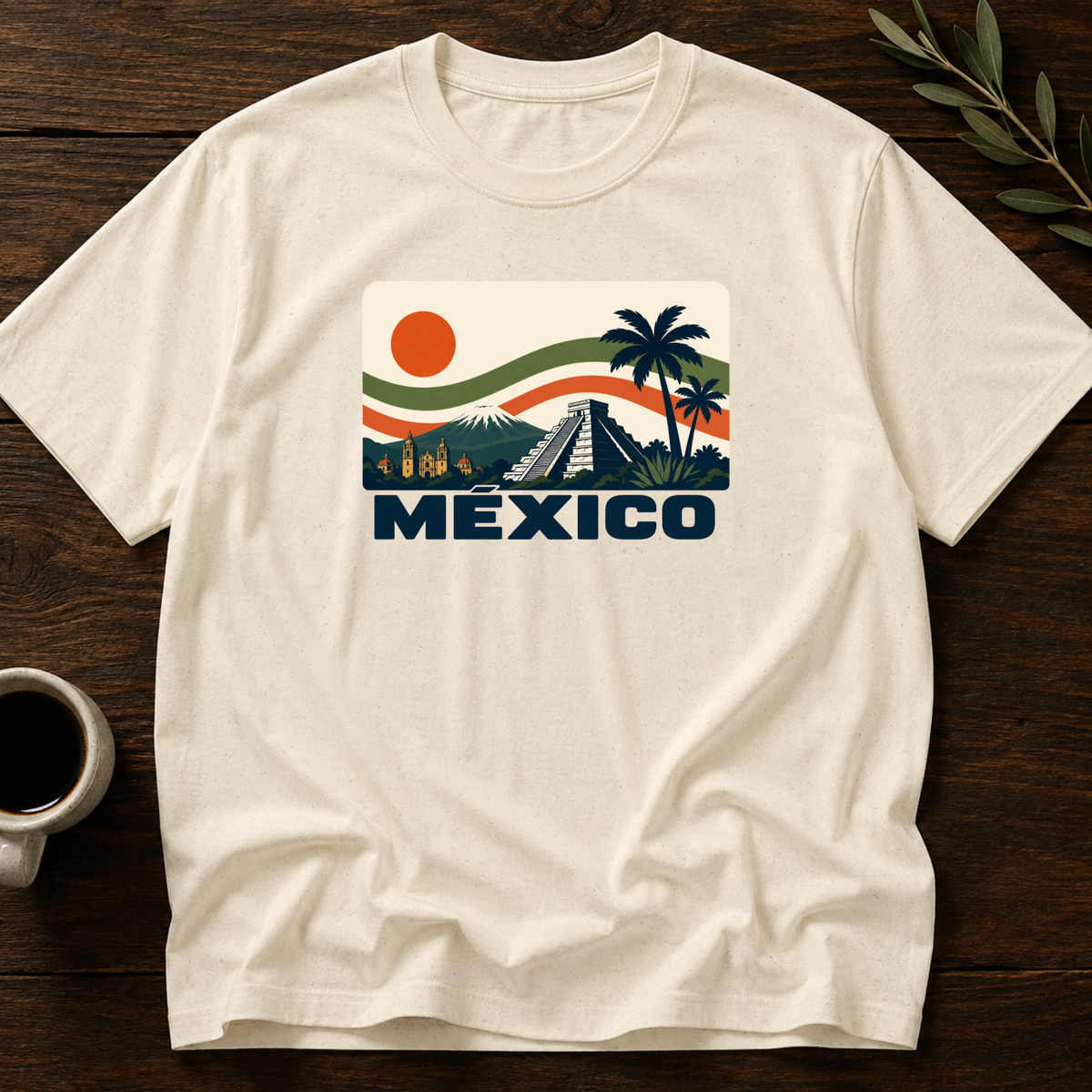 Sunset Mexa T-Shirt – Natural – Wear Your Heart
