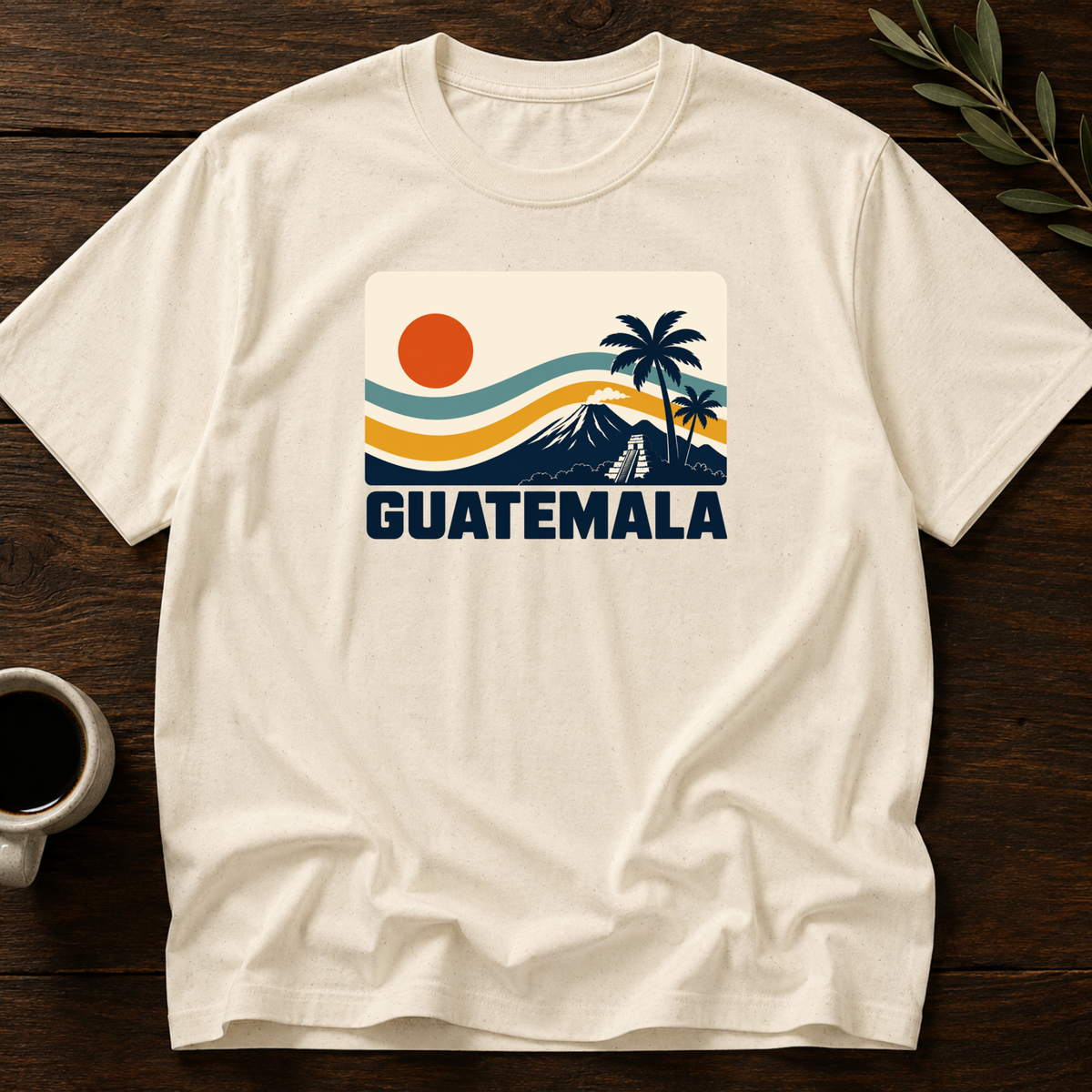 Sunset Guatemalteco T-Shirt – Natural – Wear Your Heart