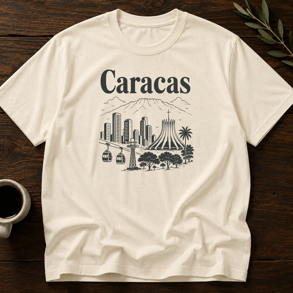 Hola Caracas T-Shirt – Natural – Wear Your Heart