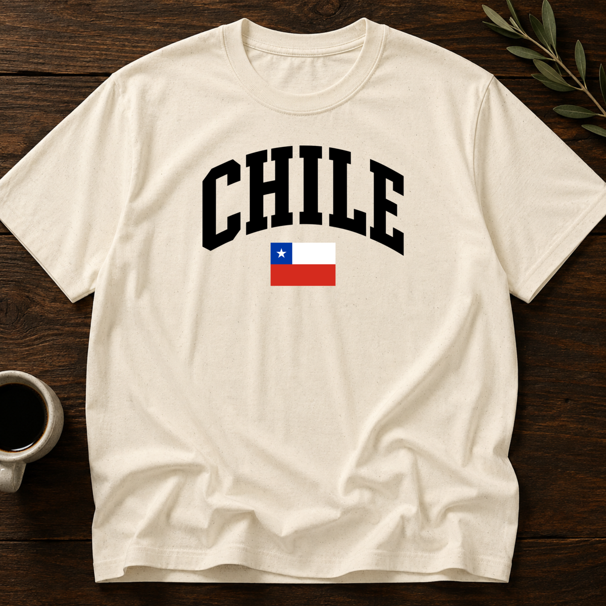 Chile Varsity T-Shirt – Natural – Wear Your Heart