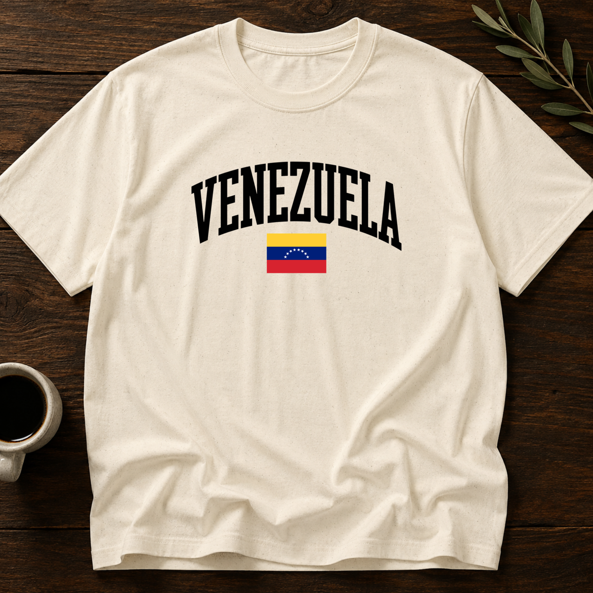 Venezuela Varsity T-Shirt – Natural – Wear Your Heart