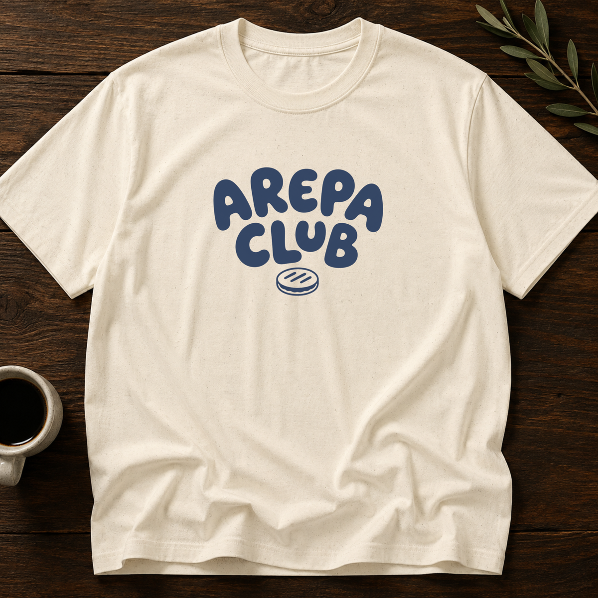 Arepa Club T-Shirt – Natural – Wear Your Heart