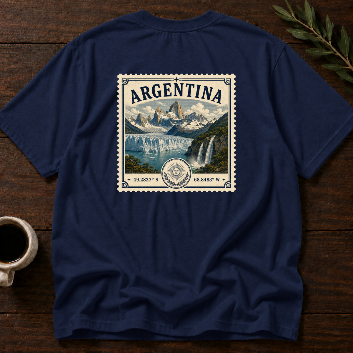 Argentina Heritage Stamp T-Shirt – Navy Back – Wear Your Heart