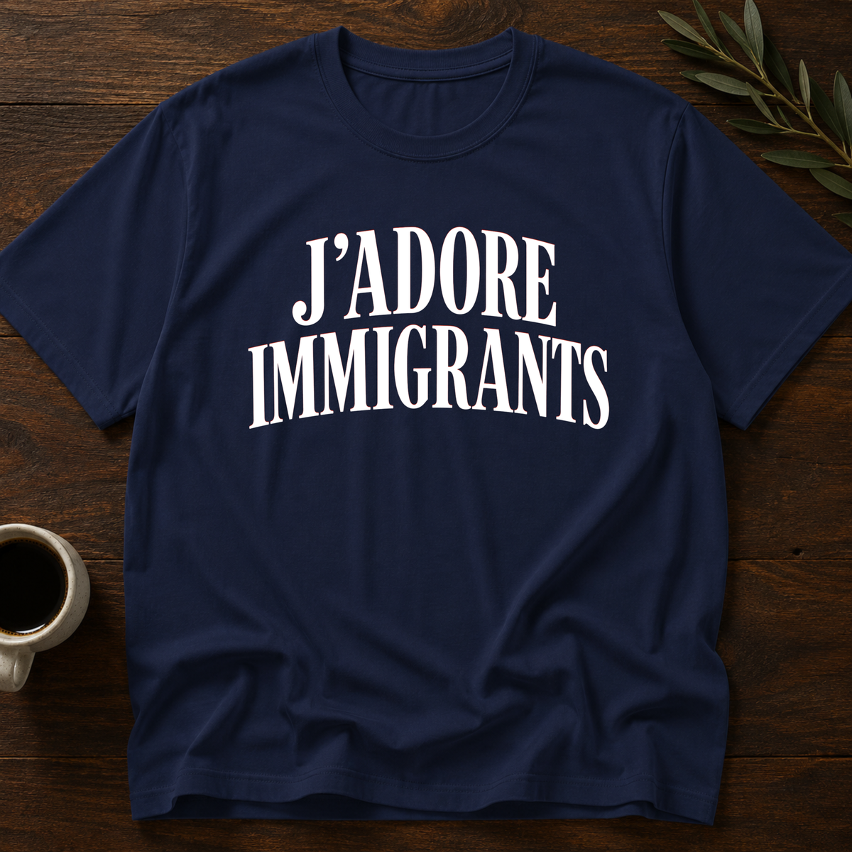 J'Adore Immigrants T-Shirt – Navy – Wear Your Heart