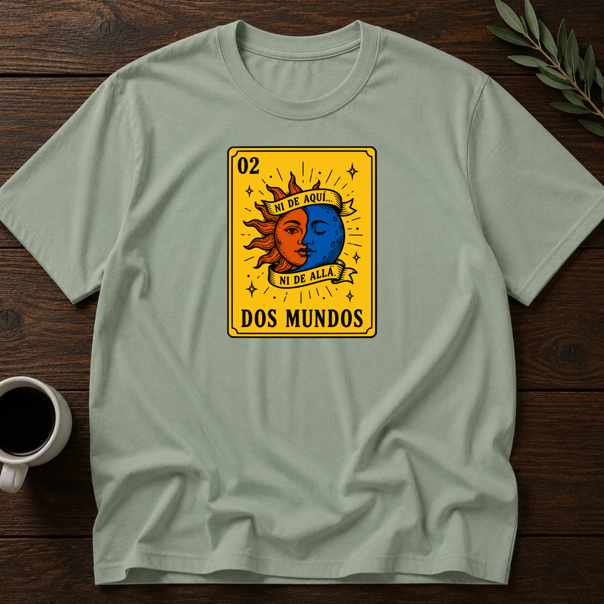 Dos Mundos T-Shirt – Sage – Wear Your Heart