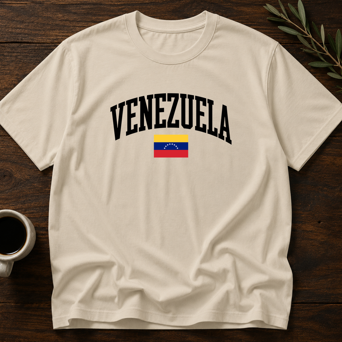 Venezuela Varsity T-Shirt – Sand – Wear Your Heart