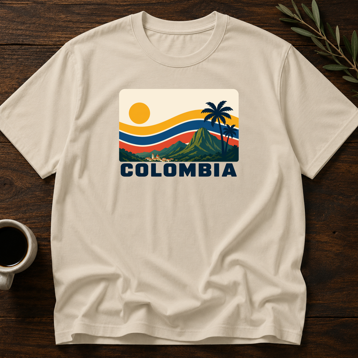 Sunset Colombiano T-Shirt – Sand – Wear Your Heart