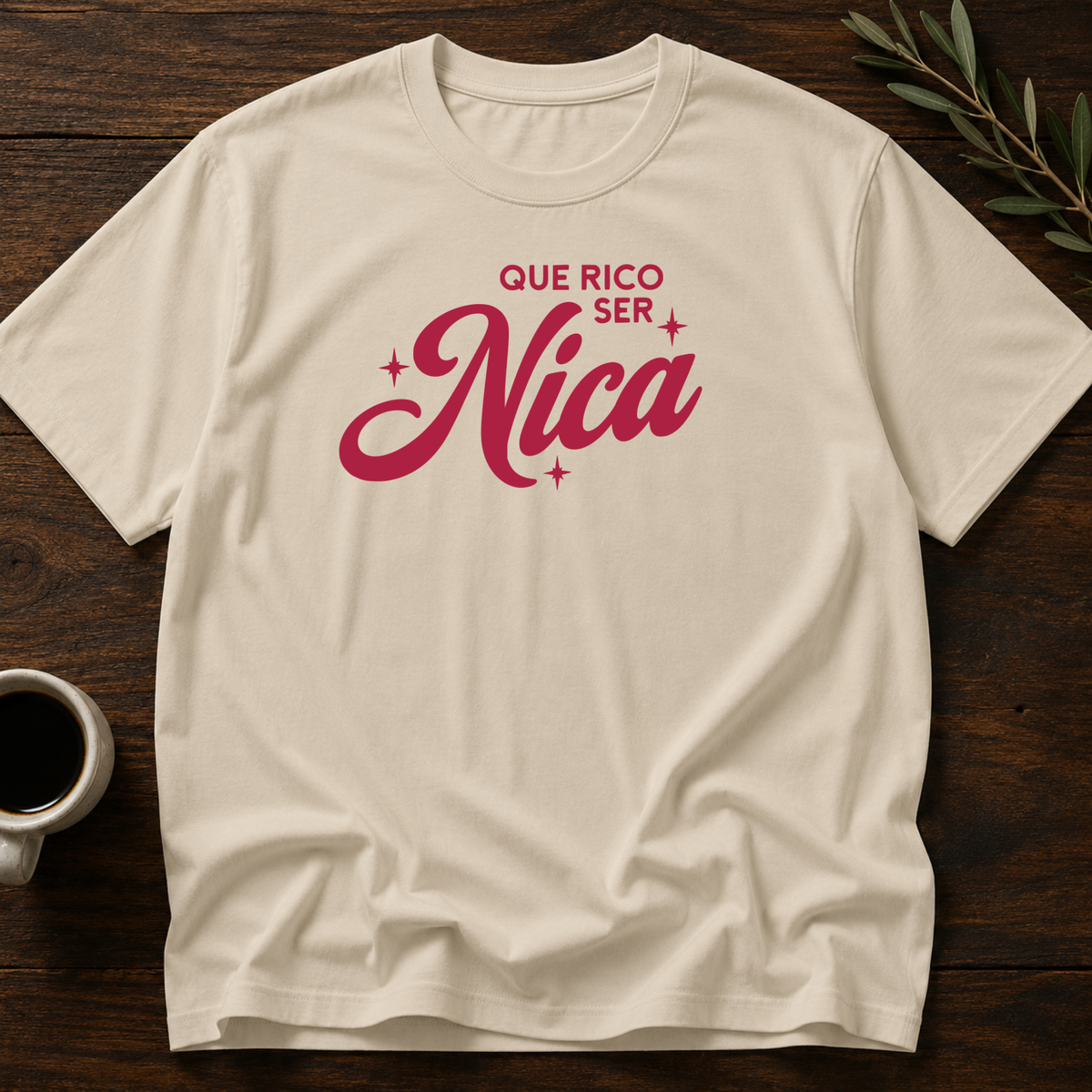 Que Rico Ser Nica T-Shirt – Sand – Wear Your Heart