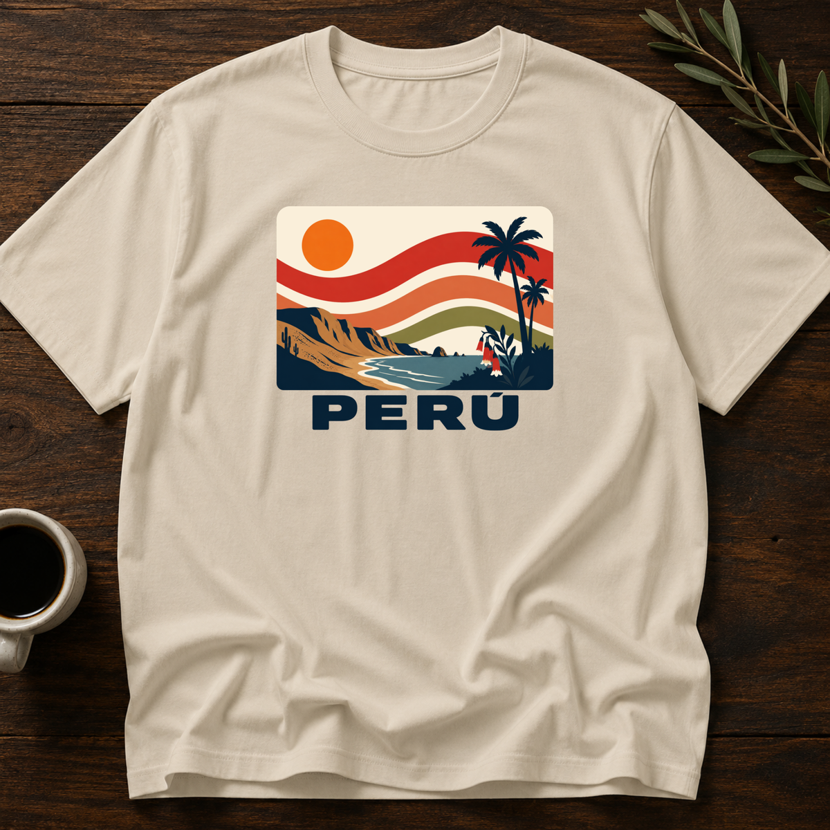 Sunset Peruano T-Shirt – Sand – Wear Your Heart