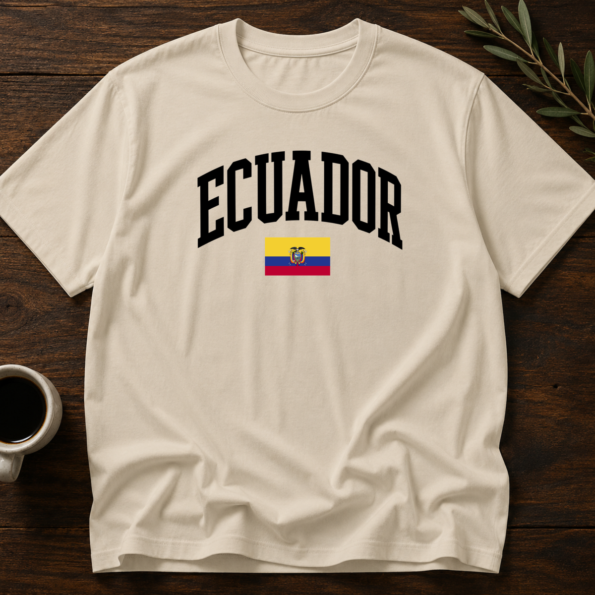 Ecuador Varsity T-Shirt – Sand – Wear Your Heart