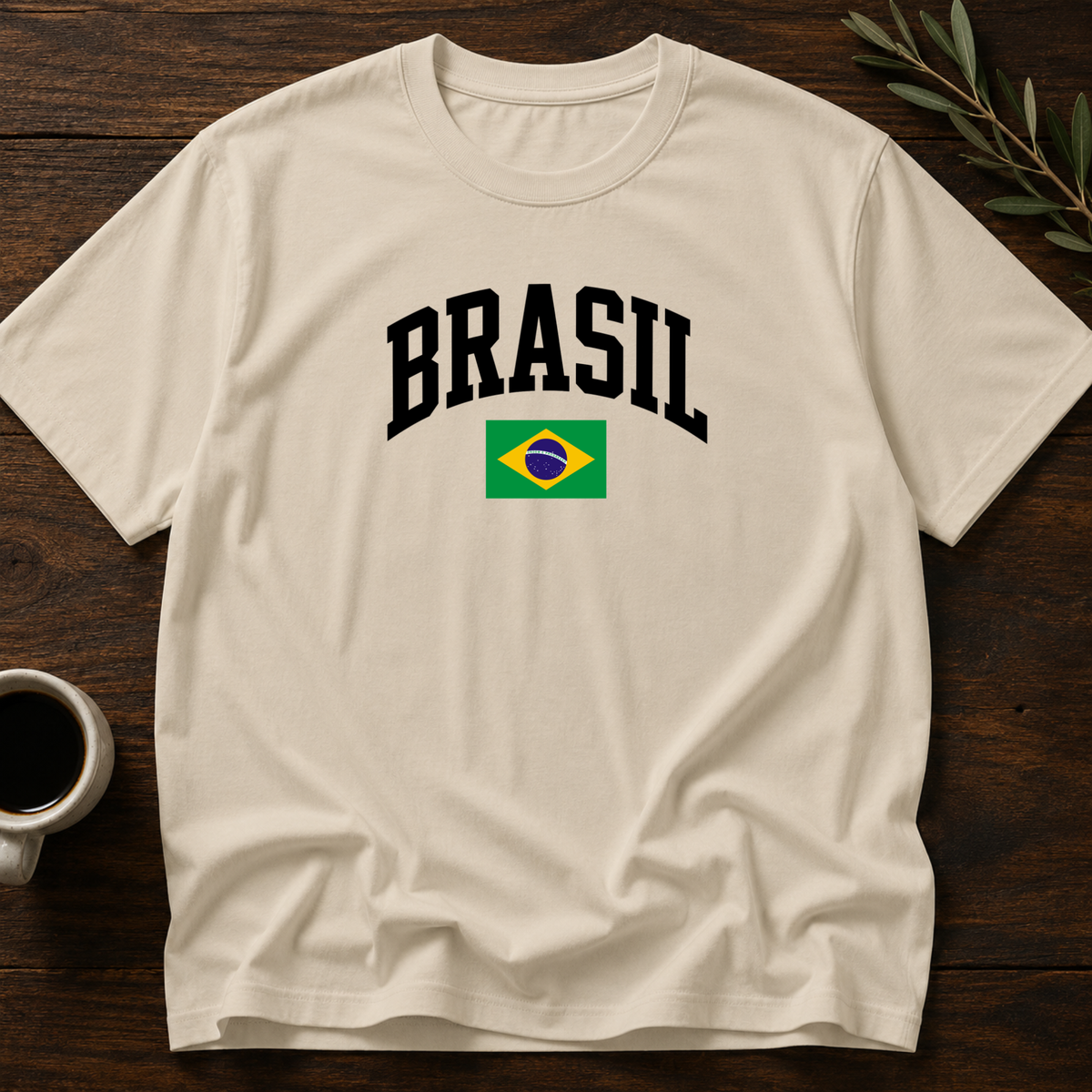 Brasil Varsity T-Shirt – Sand – Wear Your Heart