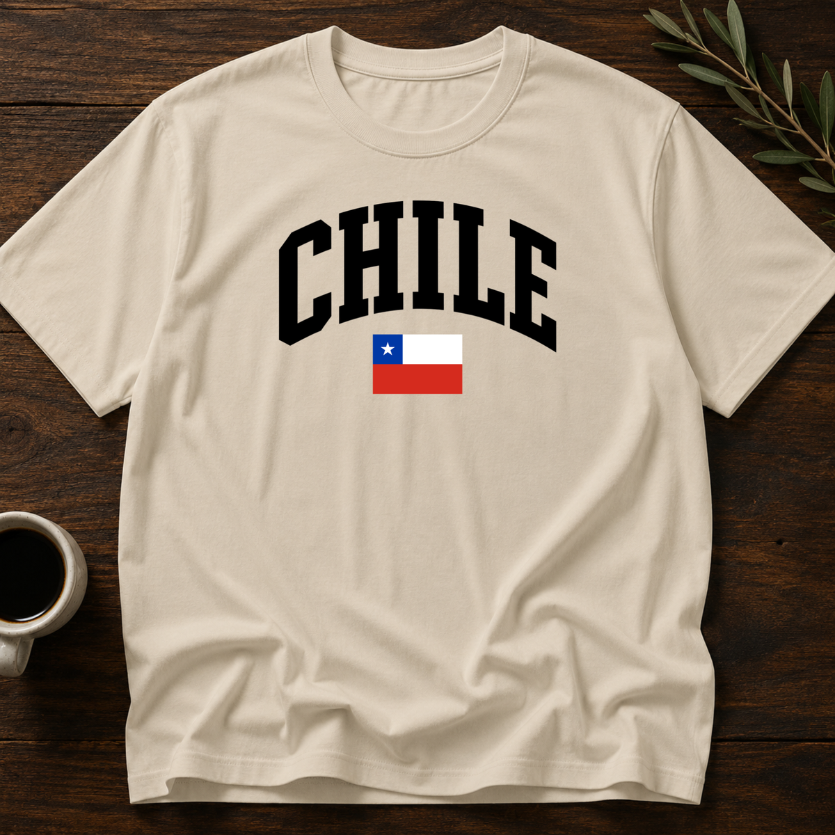 Chile Varsity T-Shirt – Sand – Wear Your Heart